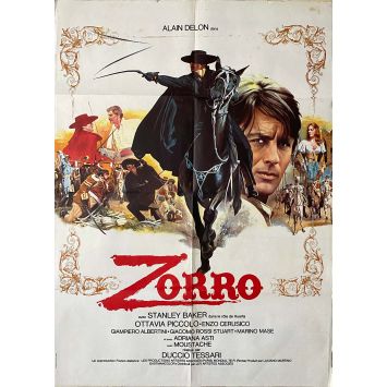 ZORRO French Movie Poster- 23x32 in. - 1975 - Alain Delon, Duccio Tessari