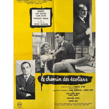 LE CHEMIN DES ECOLIERS Affiche de cinéma française- 60x80 cm. - 1959 - Lino Ventura, Michel Boisrond