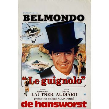 LE GUIGNOLO Affiche de cinéma belge- 35x55 cm. - 1980 - Jean-Paul Belmondo, Georges Lautner