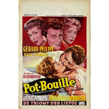 POT-BOUILLE Belgian Movie Poster- 14x21 in. - 1957 - Gérard Philipe, Julien Duvivier