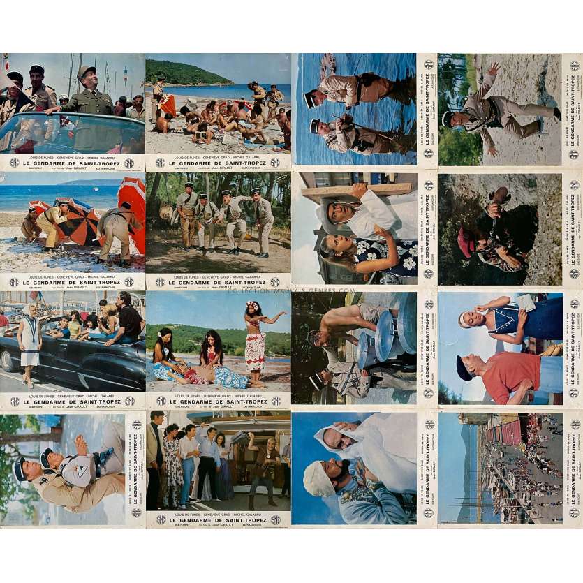 LE GENDARME DE SAINT TROPEZ Photos de film françaises x16 - 24x30 cm. - 1964 - Louis de Funès, Jean Girault