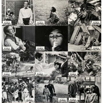 THE WILD CHILD French Lobby Cards x12 - 9x12 in. - 1970 - Jean-Pierre Cargol, François Truffaut