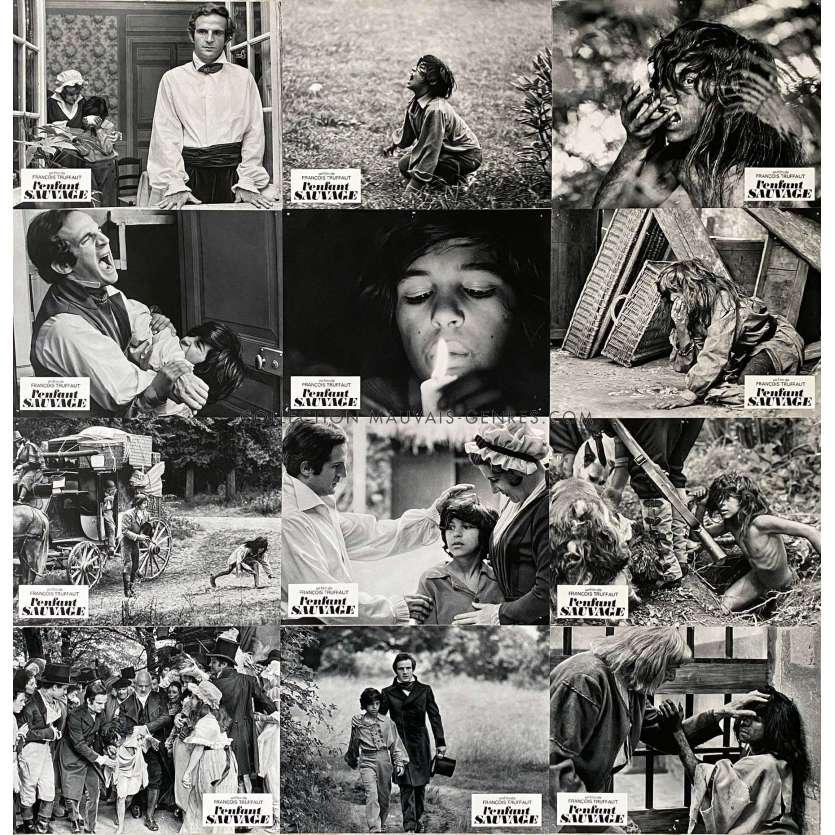 L'ENFANT SAUVAGE Photos de film françaises x12 - 22x28 cm. - 1970 - Jean-Pierre Cargol, François Truffaut