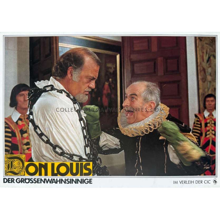 DELUSIONS OF GRANDEUR German Lobby Card N03 - 9x11,5 in. - 1971 - Louis de Funes, Gérard Oury