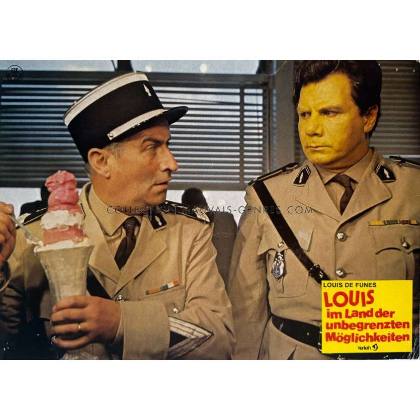 LE GENDARME A NEW YORK German Lobby Card N02 - 9x11,5 in. - 1965 - Louis de Funès, Jean Girault