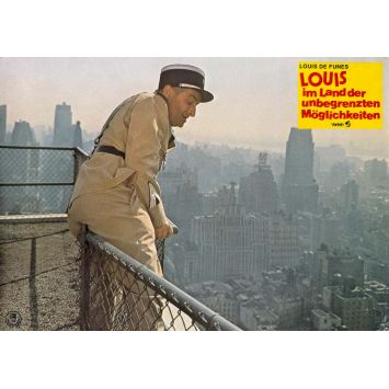 LE GENDARME A NEW YORK German Lobby Card N05 - 9x11,5 in. - 1965 - Louis de Funès, Jean Girault