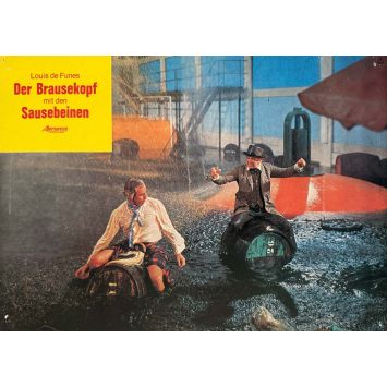 THE EXCHANGE STUDENT German Lobby Card N02 - 9,25x11,75 in. - 1967 - Louis de Funès, Jean Girault