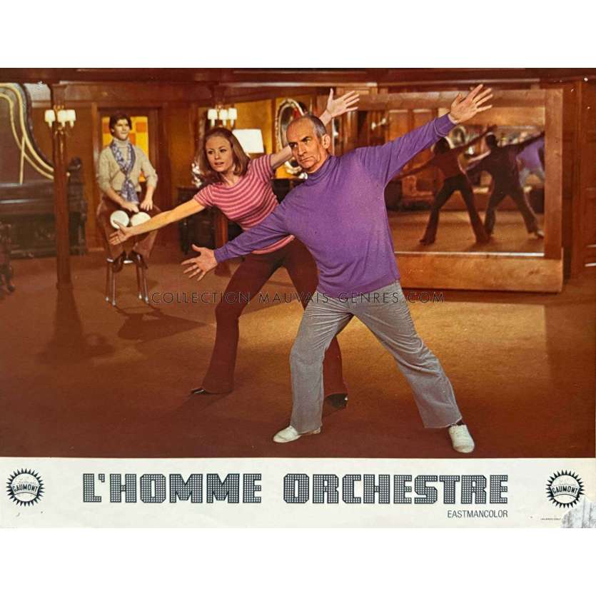 L'HOMME ORCHESTRE Photo de film française N02 - 22x28 cm. - 1970 - Louis De Funes, Serge Korber