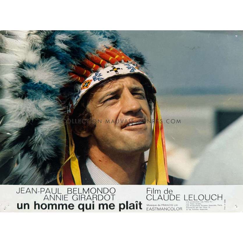 UN HOMME QUI ME PLAIT Photo de film française N01 - 22x28 cm. - 1969 - Jean-Paul Belmondo, Claude Lelouch