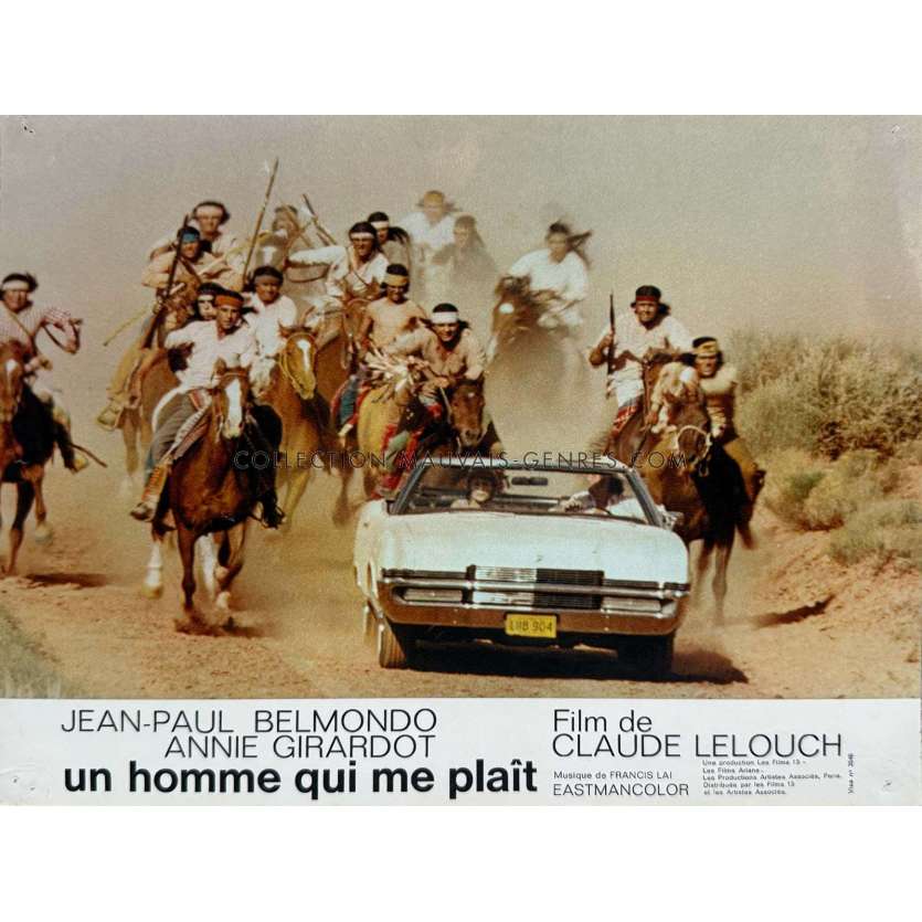 LOVE IS A FUNNY THING French Lobby Card N04 - 9x12 in. - 1969 - Jean-Paul Belmondo, Claude Lelouch