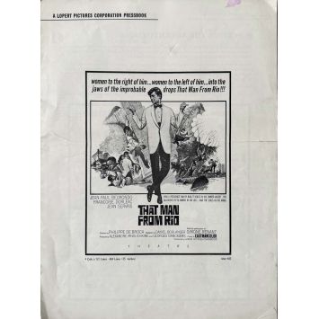 L'HOMME DE RIO Dossier de presse américain 12 pages. - 30x40 cm. - 1964 - Jean-Paul Belmondo, Philippe de Broca