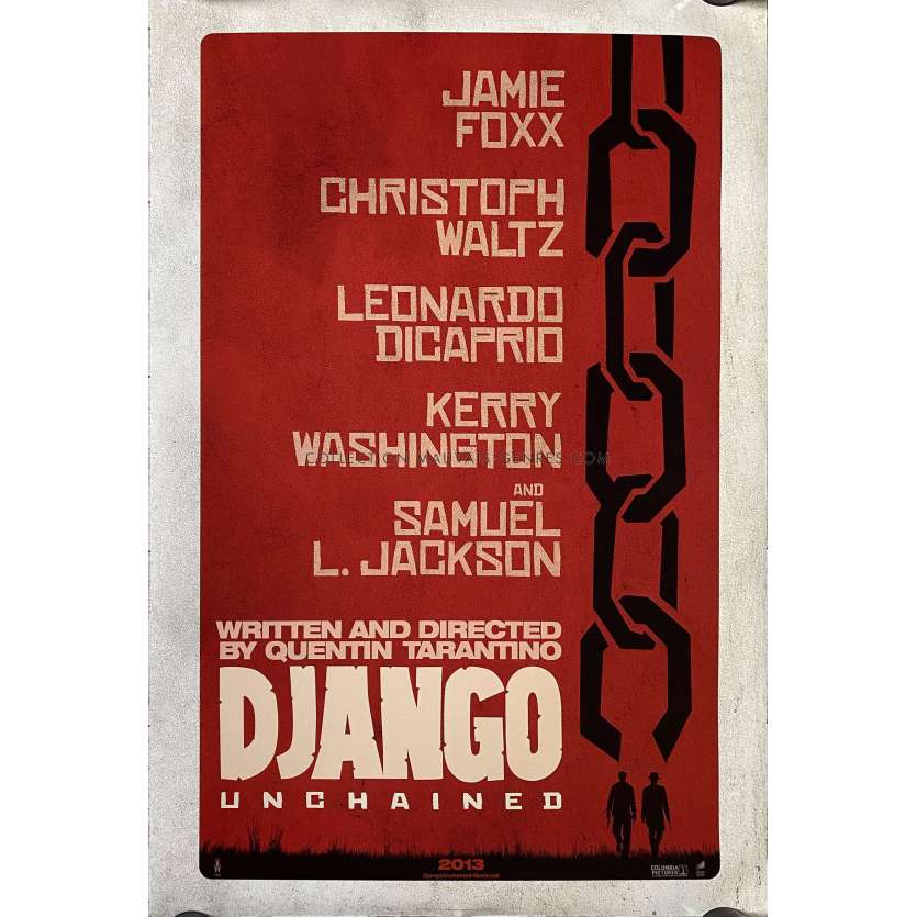 DJANGO UNCHAINED U.S Movie Poster Adv. - 27x40 in. - 2012 - Leonardo DiCaprio, Quentin Tarantino