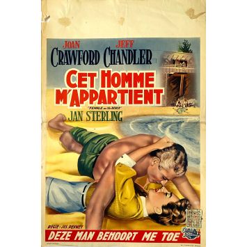 CET HOMME M'APPARTIENT Affiche de cinéma belge- 35x55 cm. - 1955 - Joan Crawford, Joseph Pevney