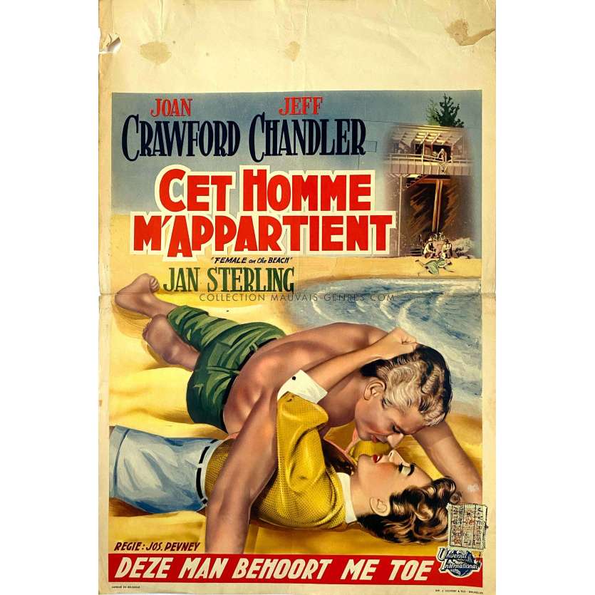 CET HOMME M'APPARTIENT Affiche de cinéma belge- 35x55 cm. - 1955 - Joan Crawford, Joseph Pevney