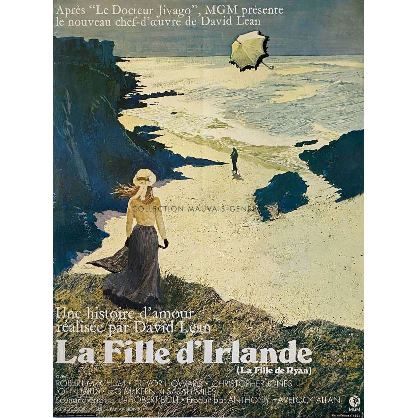 LA FILLE DE RYAN Affiche de cinéma française- 40x54 cm. - 1970 - Robert Mitchum, David Lean