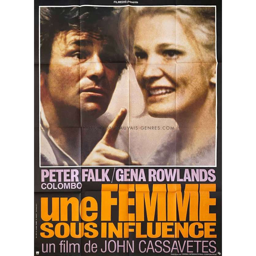 UNE FEMME SOUS INFLUENCE Affiche de cinéma française- 120x160 cm. - 1974 - Gena Rowlands, John Cassavetes