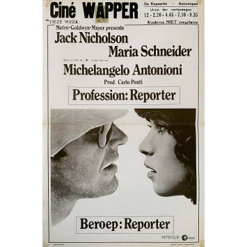 THE PASSENGER Belgian Movie Poster- 14x21 in. - 1975 - Jack Nicholson, Michelangelo Antonioni