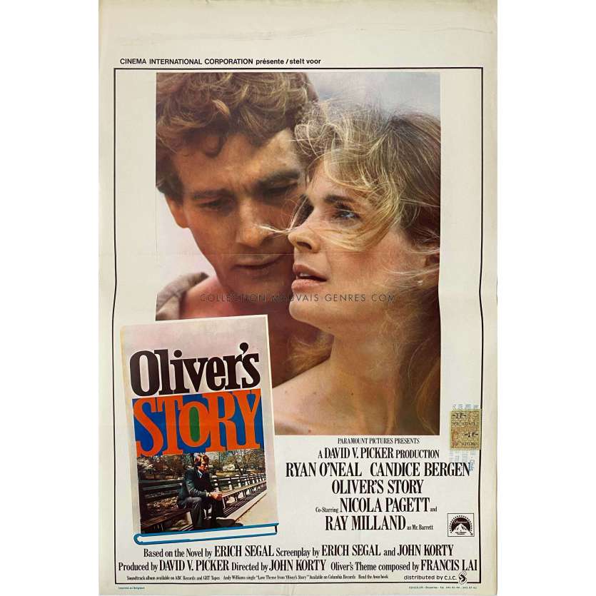 OLIVER'S STORY Belgian Movie Poster- 14x21 in. - 1978 - Ryan O'Neal, John Korty