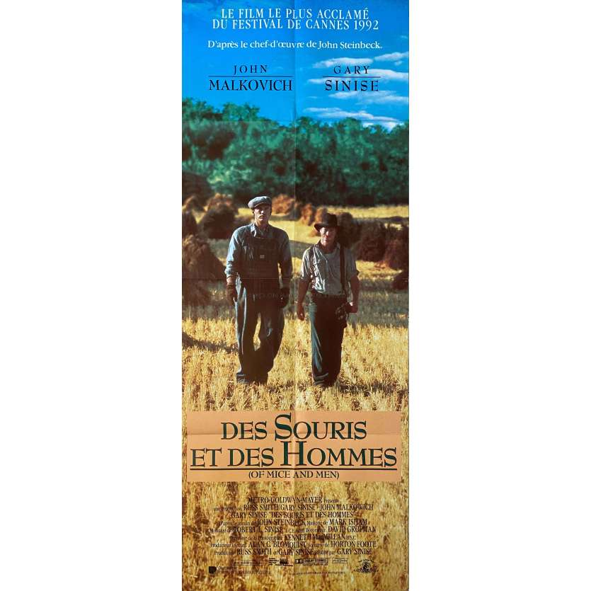 DES SOURIS ET DES HOMMES Affiche de cinéma française- 60x160 cm. - 1992 - John Malkovich, Gary Sinise