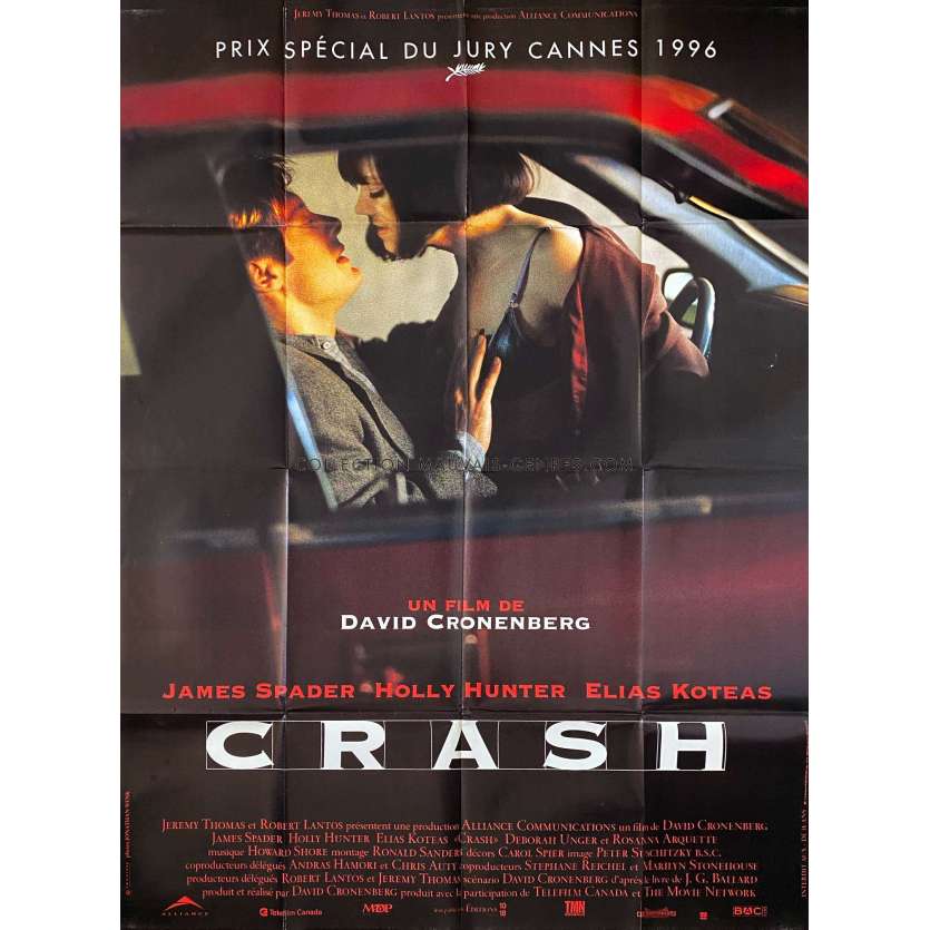CRASH Affiche de cinéma française- 120x160 cm. - 1996 - Holly Hunter, David Cronenberg