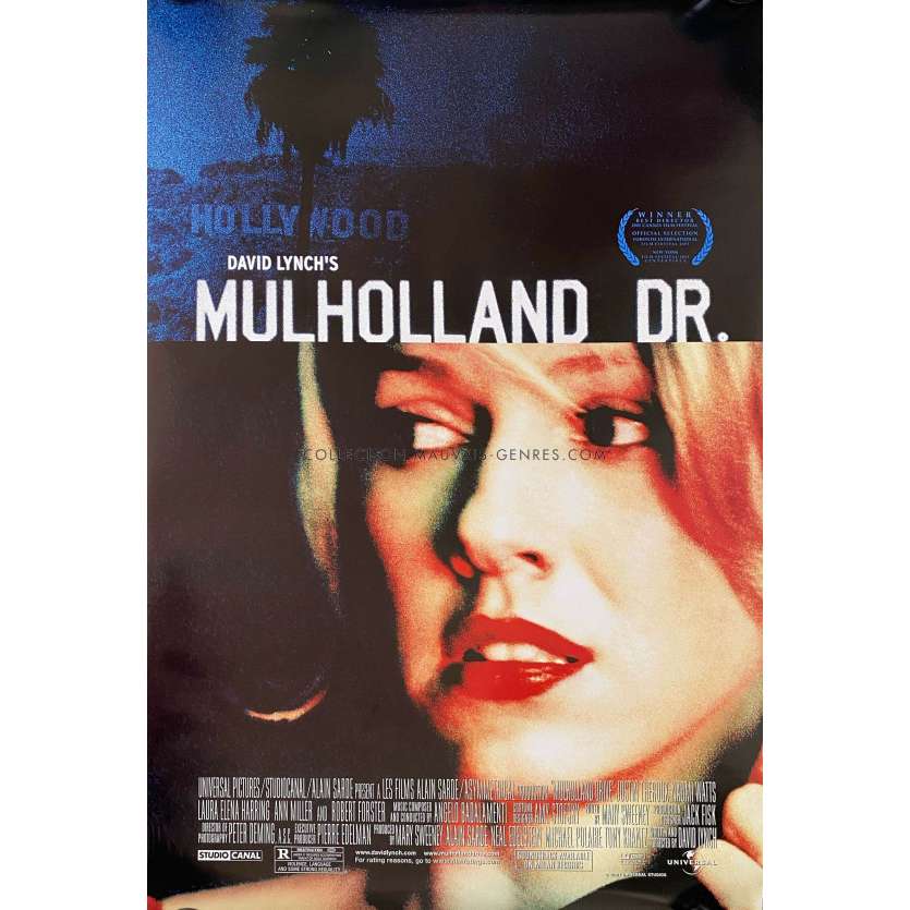 MULHOLLAND DRIVE Affiche de cinéma américaine Style A - 69x102 cm. - 2001 - Naomi Watts, David Lynch