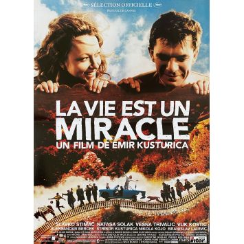 LA VIE EST UN MIRACLE Affiche de cinéma française- 40x54 cm. - 2004 - Slavko Stimac, Emir Kusturica