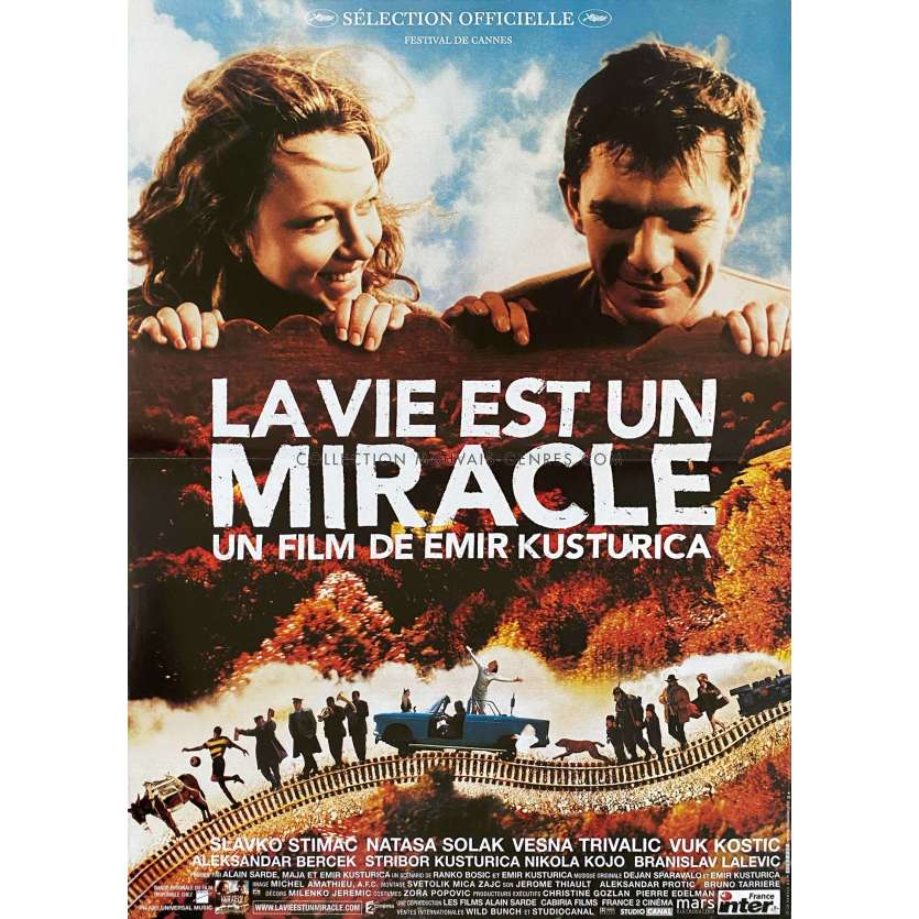 LA VIE EST UN MIRACLE Affiche de cinéma française- 40x54 cm. - 2004 - Slavko Stimac, Emir Kusturica