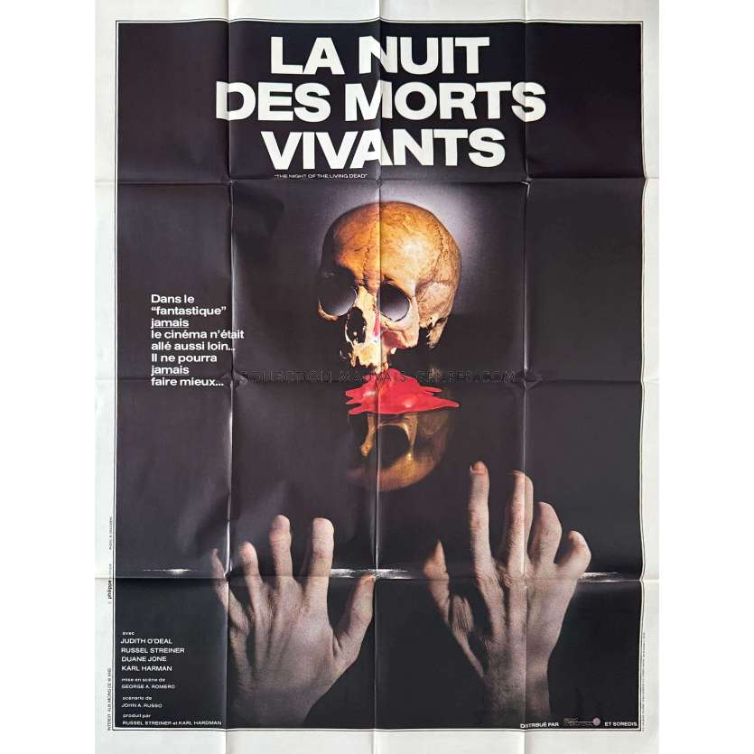LA NUIT DES MORTS VIVANTS Affiche de cinéma- 120x160 cm. - 1968/R1990 - Duane Jones, George A. Romero