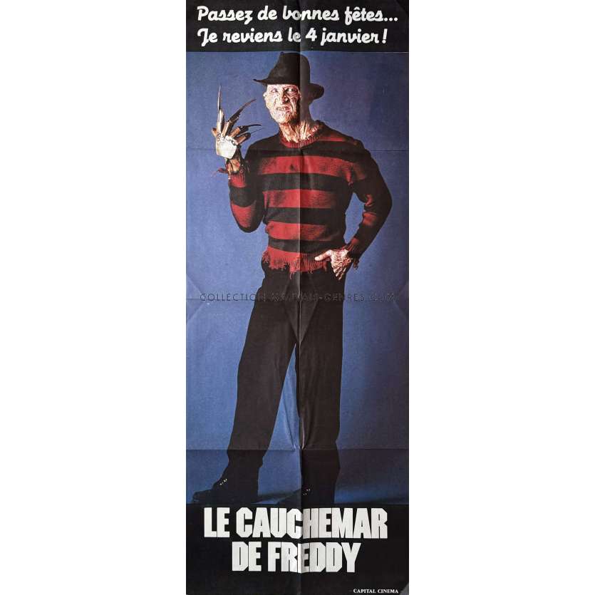 A NIGHMARE ON ELM STREET 4 French Movie Poster- 23x63 in. - 1988 - Robert Englund, Renny Harlin