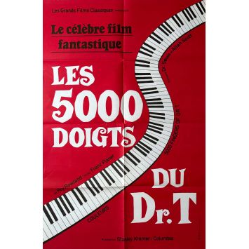 THE 5000 FINGERS OF DR. T. French Movie Poster- 32x47 in. - 1953 - Peter Lind Hayes, Dr. Seuss