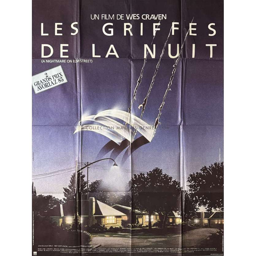 LES GRIFFES DE LA NUIT Affiche de cinéma française- 120x160 cm. - 1985 - Robert Englund, Wes Craven