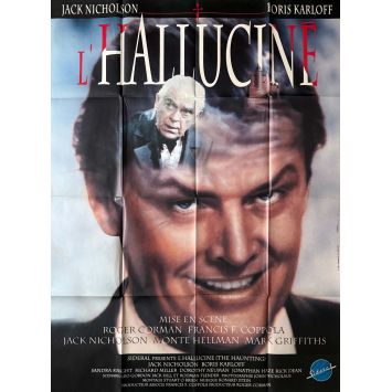 L'HALLUCINE Affiche de cinéma française- 120x160 cm. - 1963/R1991 - Boris Karloff, Roger Corman