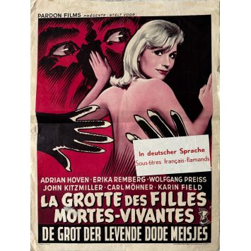 THE CAVE OF THE LIVING DEAD Belgian Movie Poster- 14x21 in. - 1964 - Adrian Hoven, Ákos Ráthonyi
