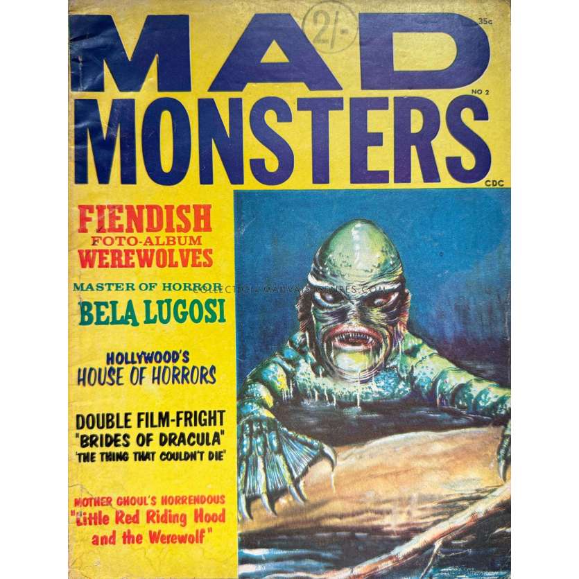 MAD MONSTERS 2 Magazine américain N2 - 21x30 cm. - 1962 - Universal Monsters, Bela Lugosi