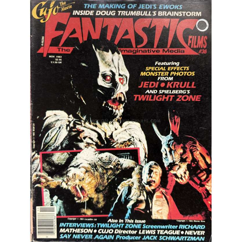 FANTASTIC FILMS 36 U.S Magazine 30621 - 9x12 in. - 1983 - Krull, Return of the Jedi