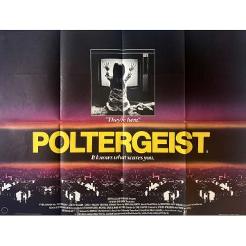POLTERGEIST Affiche de cinéma anglaise , Rare Quad ! - 76x102 cm. - 1982 - Heather o'rourke, Steven Spielberg