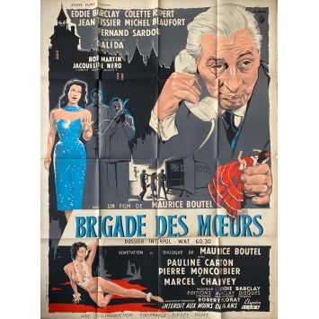 BRIGADE DES MŒURS French Movie Poster- 47x63 in. - 1959 - Dalida, Eddie Barclay