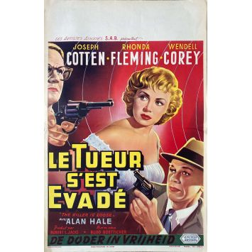 THE KILLER IS LOOSE Belgian Movie Poster- 14x21 in. - 1956 - Joseph Cotten, Budd Boetticher