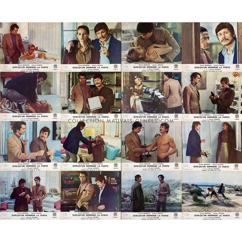SOMEONE BEHIND THE DOOR French Lobby Cards x16 - 10x12 in. - 1971 - Charles Bronson, Nicolas Gessner