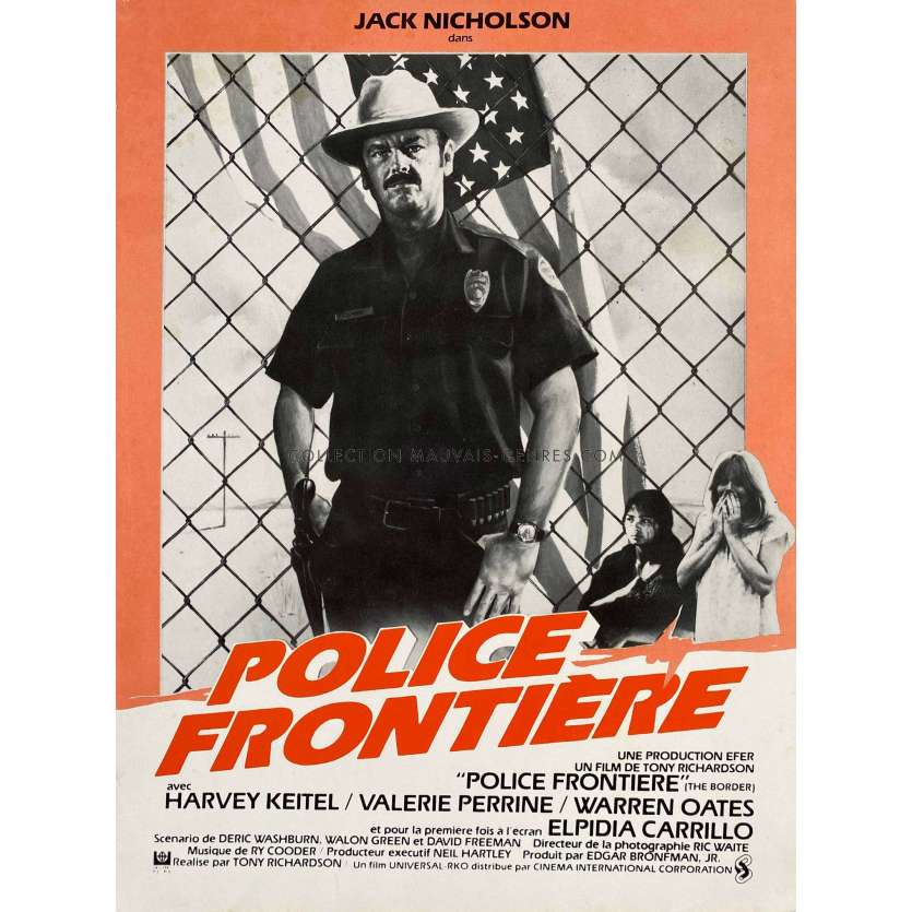 POLICE FRONTIERE Synopsis français 2p - 24x34 cm. - 1982 - Jack Nicholson, Tony Richardson