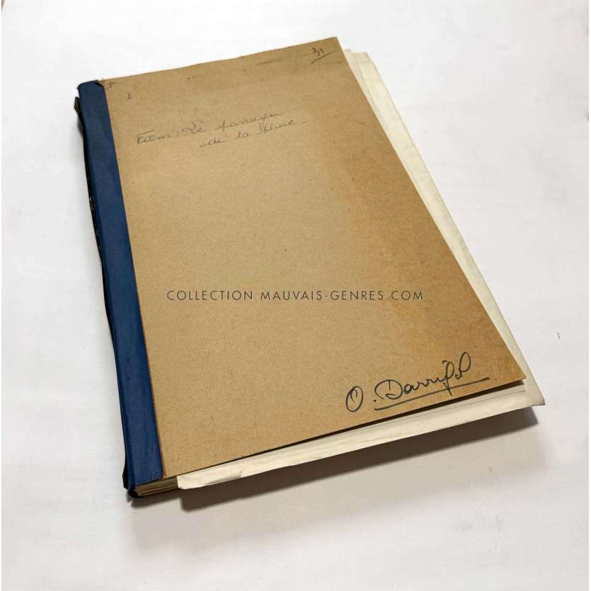 RIDER ON THE RAIN French Movie Script 170p - 9x12 in. - 1970 - Charles Bronson, René Clément