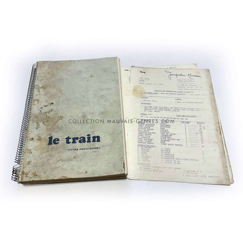 THE TRAIN French Movie Script 207p - 9x12 in. - 1973 - Jean-Louis Trintignant, Pierre Granier-Deferre