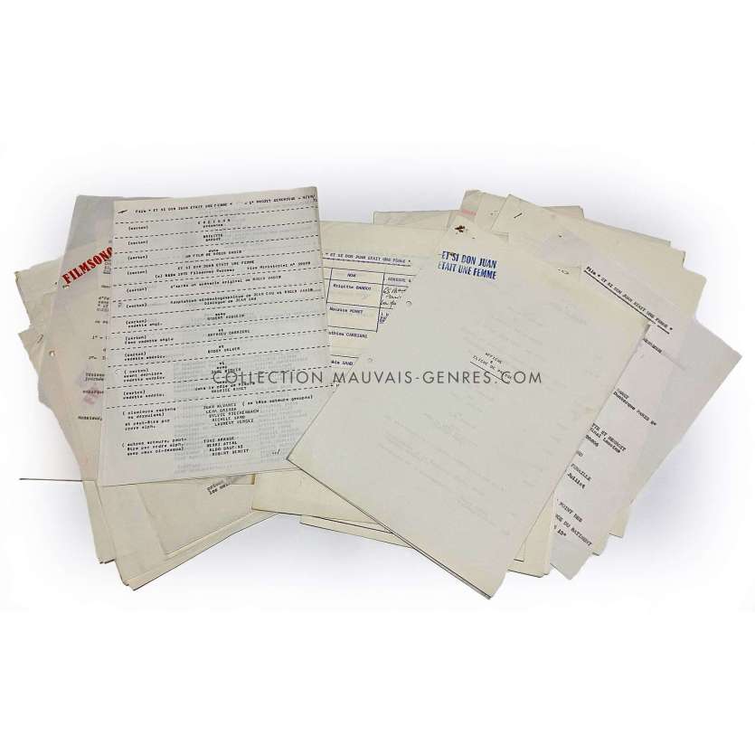 IF DON JUAN WERE A WOMAN French Production Documents- 9x12 in. - 1973 - Brigitte Bardot, Roger Vadim