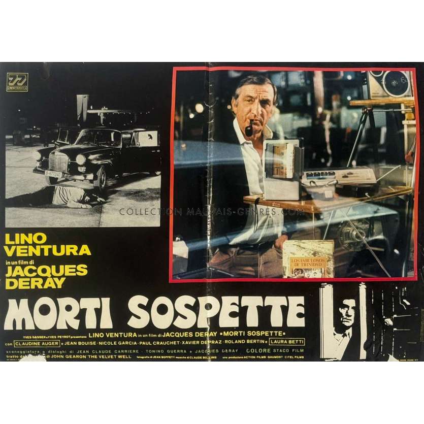 UN PAPILLON SUR L'EPAULE Affiche de cinéma italienne- 46x64 cm. - 1978 - Lino Ventura, Jacques Deray