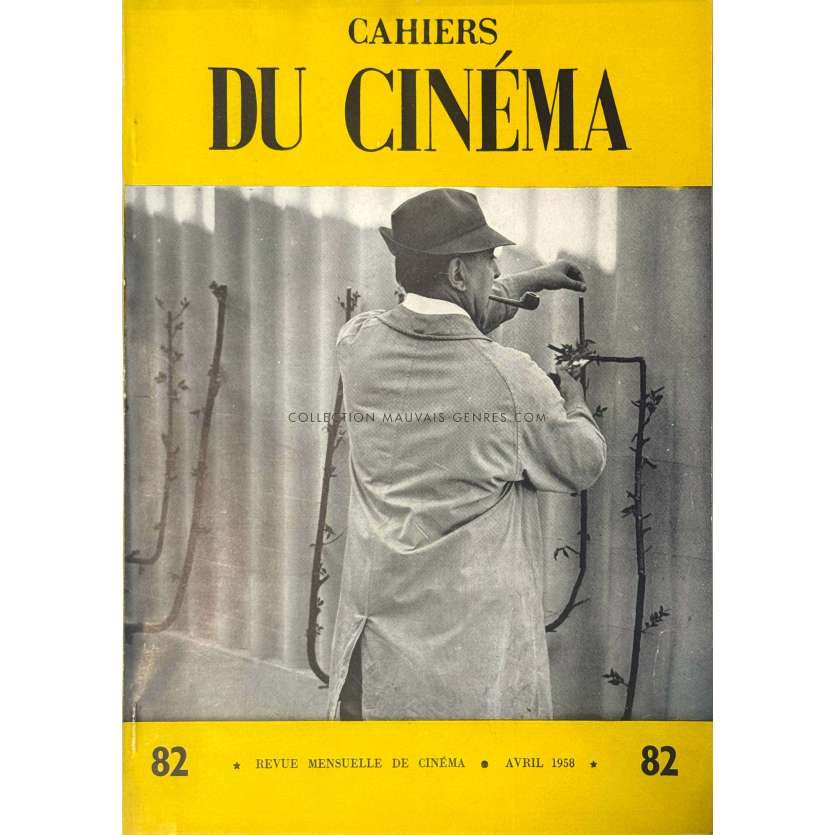 LES CAHIERS DU CINEMA Magazine français N°82 - 22x28 cm. - 1958 - François Truffaut, Jacques Tati