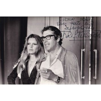 BRIGITTE BARDOT French Signed Photo- 7x9 in. - 1973 - Brigitte Bardot, Roger Vadim