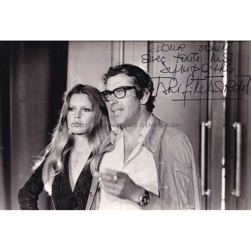 BRIGITTE BARDOT French Signed Photo- 7x9 in. - 1973 - Brigitte Bardot, Roger Vadim