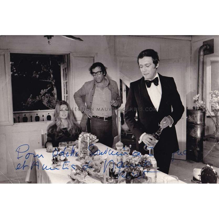 MAURICE RONET Photo signée française- 18x24 cm. - 1973 - Brigitte Bardot, Roger Vadim