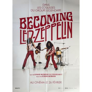 BECOMING LED ZEPPELIN French Movie Poster- 47x63 in. - 2025 - Jimmy Page, Bernard MacMahon