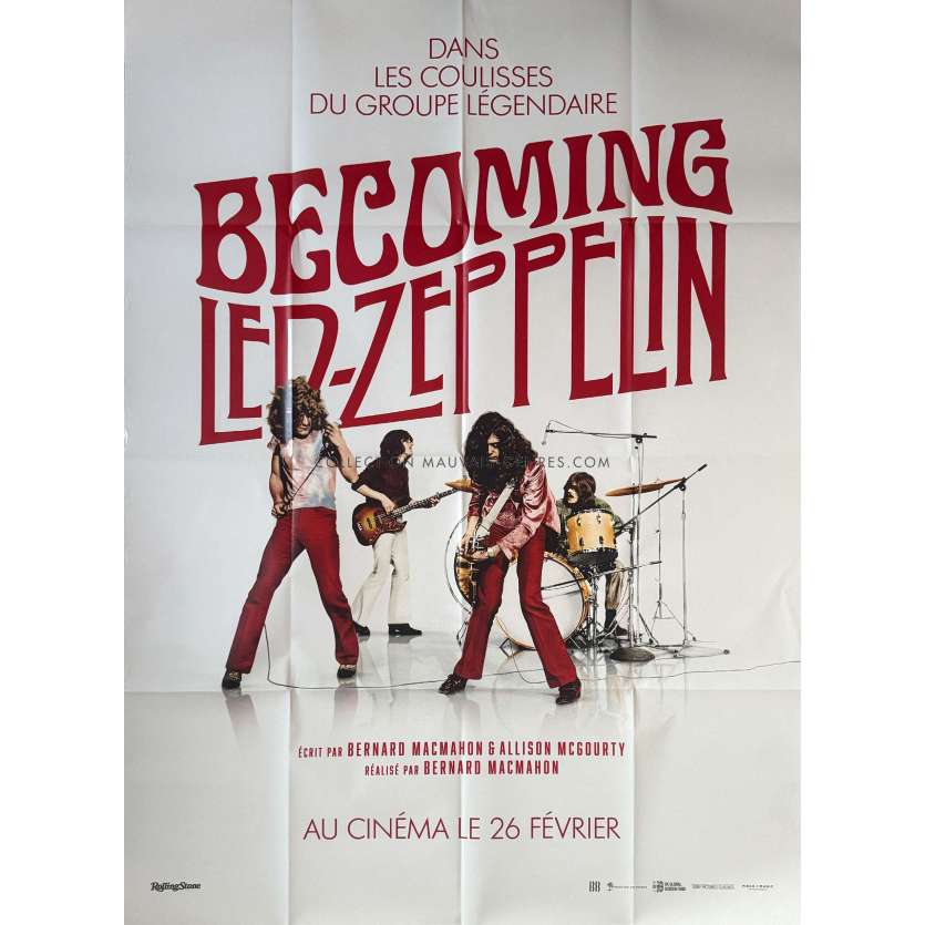 BECOMING LED ZEPPELIN French Movie Poster- 47x63 in. - 2025 - Jimmy Page, Bernard MacMahon